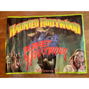 1997 Planet Hollywood Haunted Hollywood Poster 27 x 19 Halloween '97